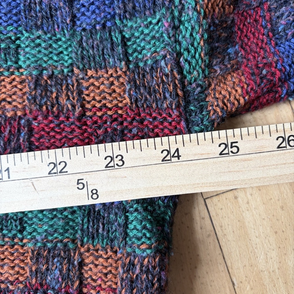 Vintage Unbranded Men's Pullover Sweater Size XL Unique Colorful Checkered - Picture 6 of 7